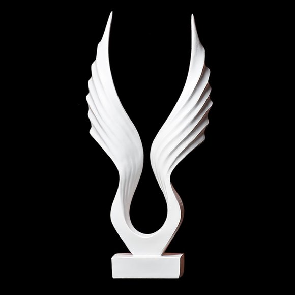 💎WHITE Angel Wing Home Décor Tabletop Sculpture💎 - Picture 2 of 10